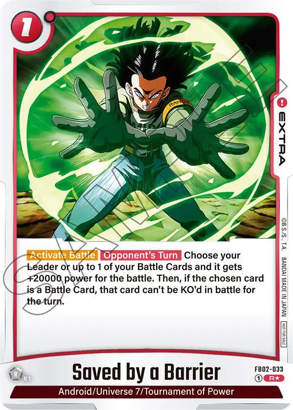 Saved by a Barrier - FB02-033 (Championship Pack 01) - Tournament and Championship Promos (DBSFW_TPR) Tournament and Championship Promos Foil