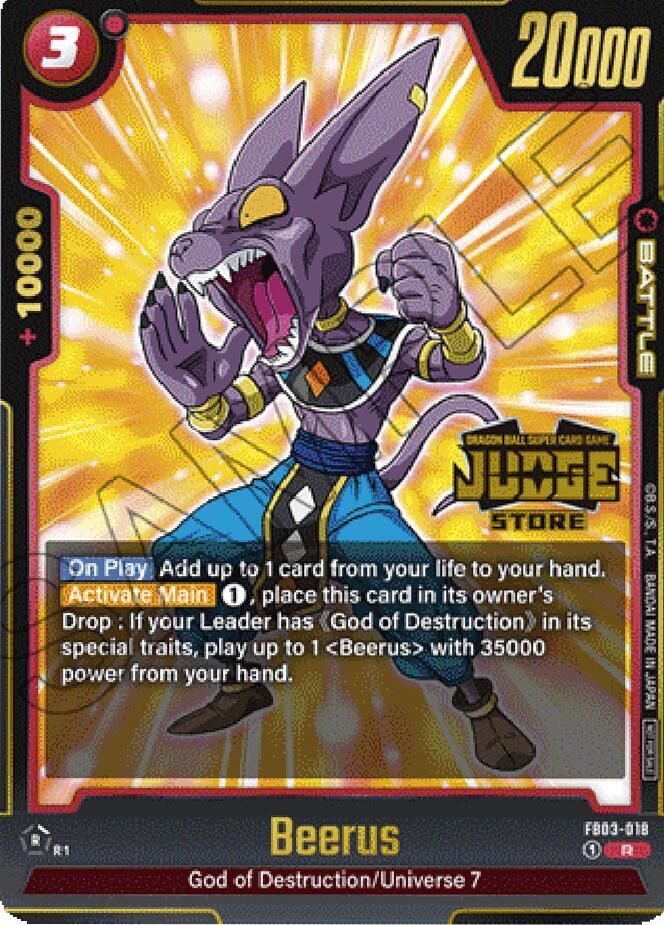 Beerus - FB03-018 (Judge Pack (Store Judge) 02) - Tournament and Championship Promos (DBSFW_TPR) Tournament and Championship Promos