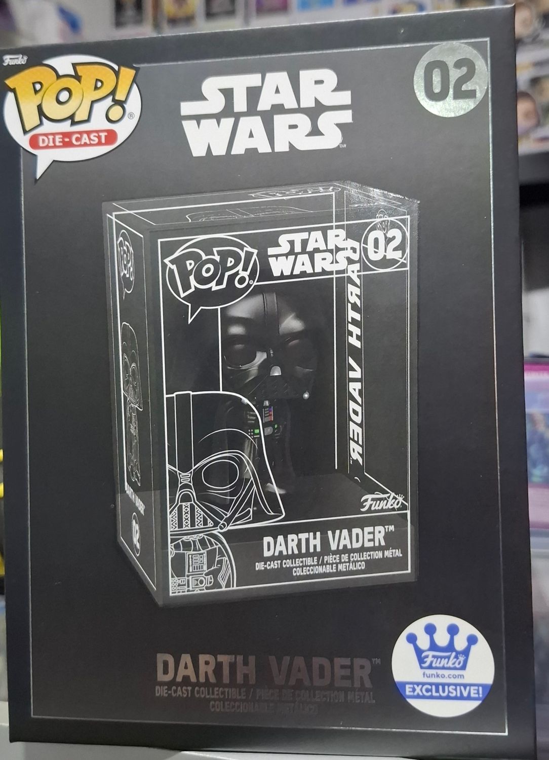 SHX Darth Vader Figura Funko Pop Metalica Die Cast Metal Star Wars Figura