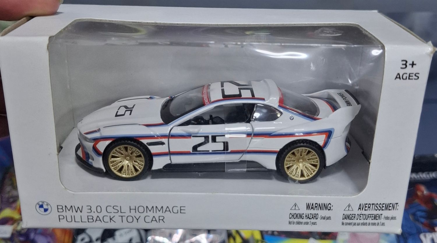 SHXA-500 BMW 3.0 CSL Hommage Pullback Toy Car