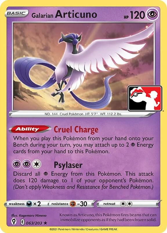 Galarian Articuno - Prize Pack Series Cards Prize Pack Series Cards