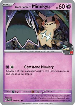 Team Rocket&#39;s Mimikyu - SV10: Destined Rivals (DRI) SV10: Destined Rivals 087/182