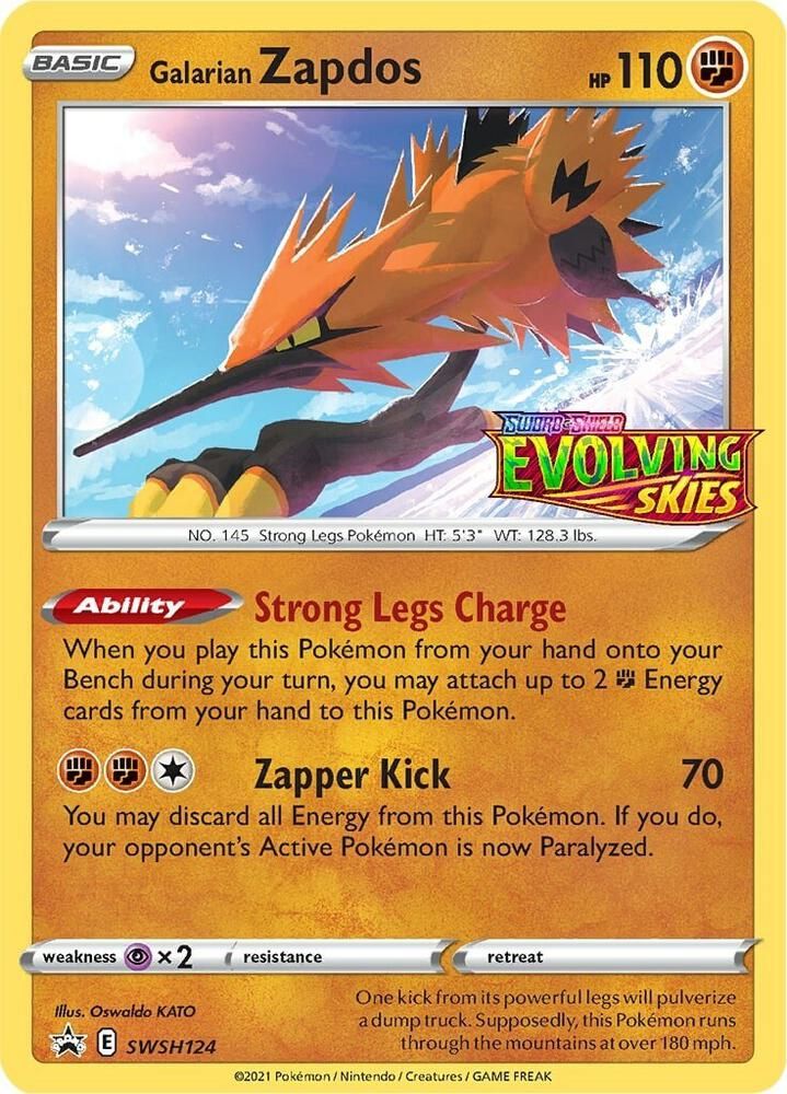 Galarian Zapdos - SWSH124 (Prerelease) - SWSH: Sword &amp; Shield Promo Cards (SWSD) SWSH: Sword &amp; Shield Promo Cards