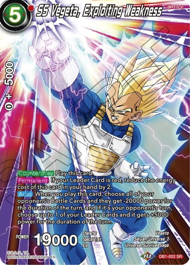SS Vegeta, Exploiting Weakness - Theme Selection: History of Vegeta (TS02) Theme Selection: History of Vegeta