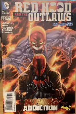 SHX Red Hood and the Outlaws Comic Issue 36 Burning Addiction The New 52