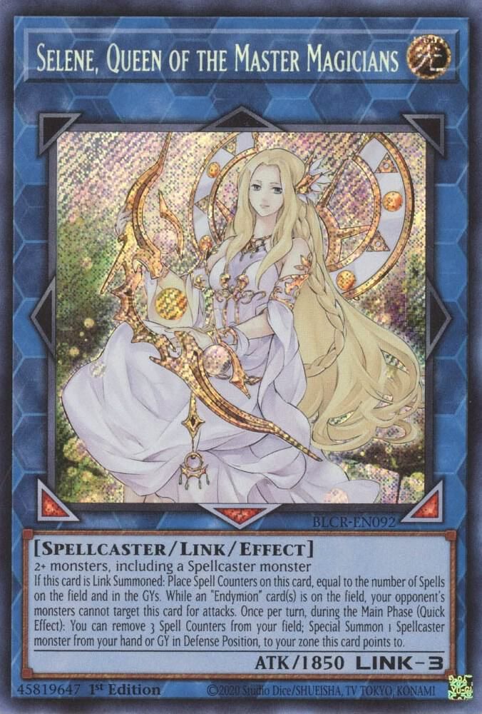 Selene, Queen of the Master Magicians - Battles of Legend: Crystal Revenge (BLCR) Battles of Legend: Crystal Revenge Secret Rare Ra01-en047
