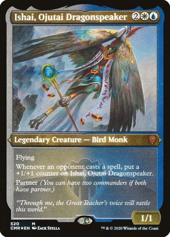 SJ Ishai, Ojutai Dragonspeaker (Foil Etched) - Commander Legends (CMR) Commander Legends