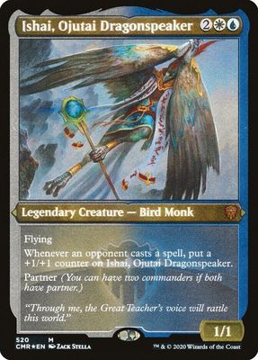 SJ Ishai, Ojutai Dragonspeaker (Foil Etched) - Commander Legends (CMR) Commander Legends