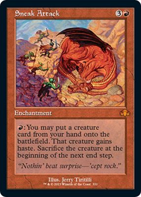 SJ Sneak Attack (Retro Frame) - Dominaria Remastered (DMR) Dominaria Remastered