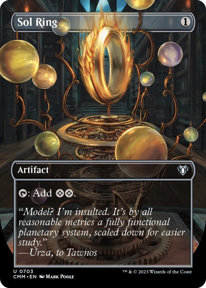 SJ Sol Ring (Borderless) - Commander Masters (CMM) Commander Masters