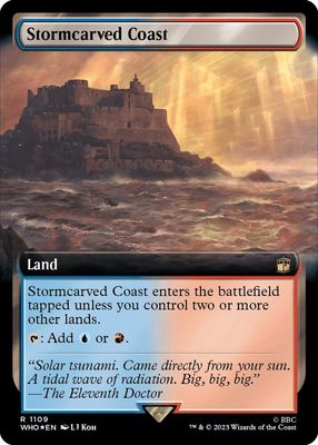 SJ Stormcarved Coast (Extended Art) (Surge Foil) - Universes Beyond: Doctor Who (WHO) Universes Beyond: Doctor Who