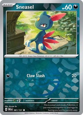 Sneasel (Poke Ball Pattern) - SV: Prismatic Evolutions (PRE) SV: Prismatic Evolutions 061/131