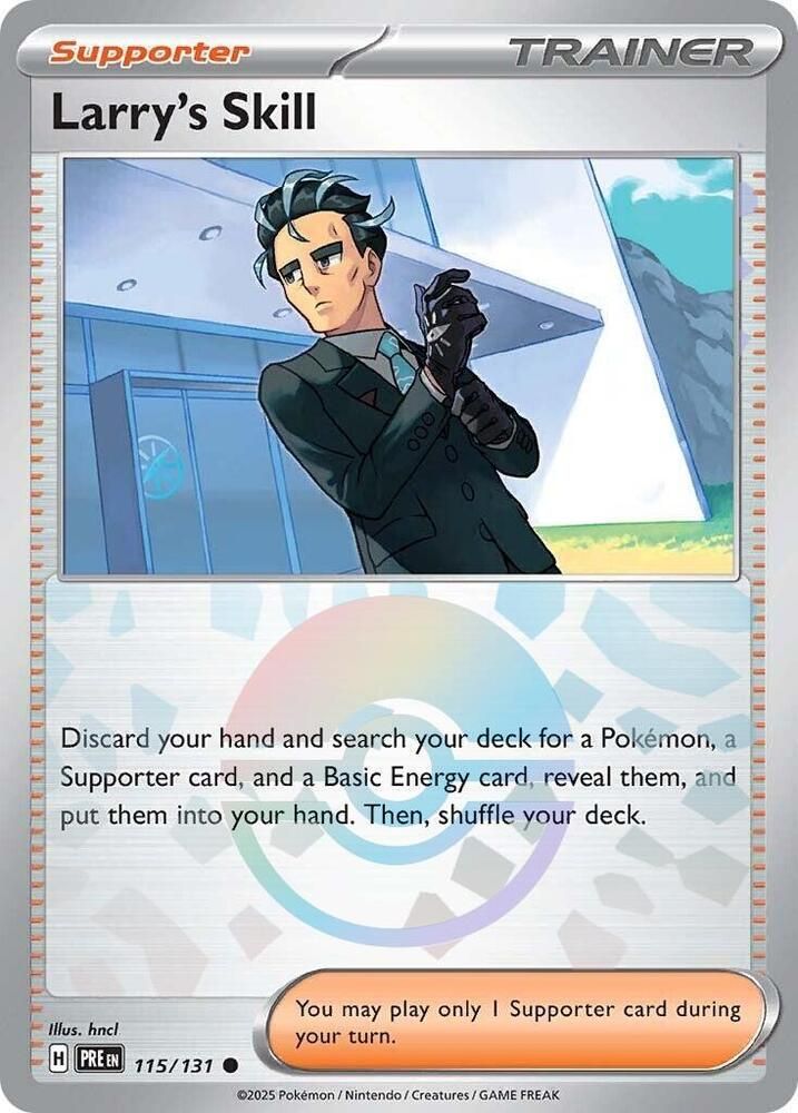 Larry&#39;s Skill - 115/131 (Poke Ball Pattern) - SV: Prismatic Evolutions (PRE) SV: Prismatic Evolutions