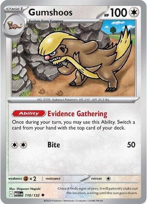 Gumshoos - 110/132 - ME01: Mega Evolution (MEG) ME01: Mega Evolution 110/132