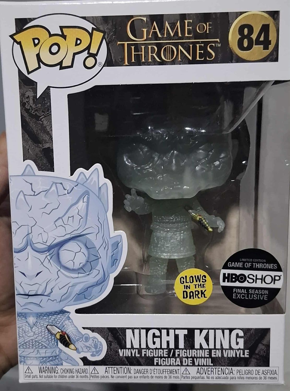 SHX Night King Figura Funko Pop Game of Thrones Figura 84 Glows in the Dark