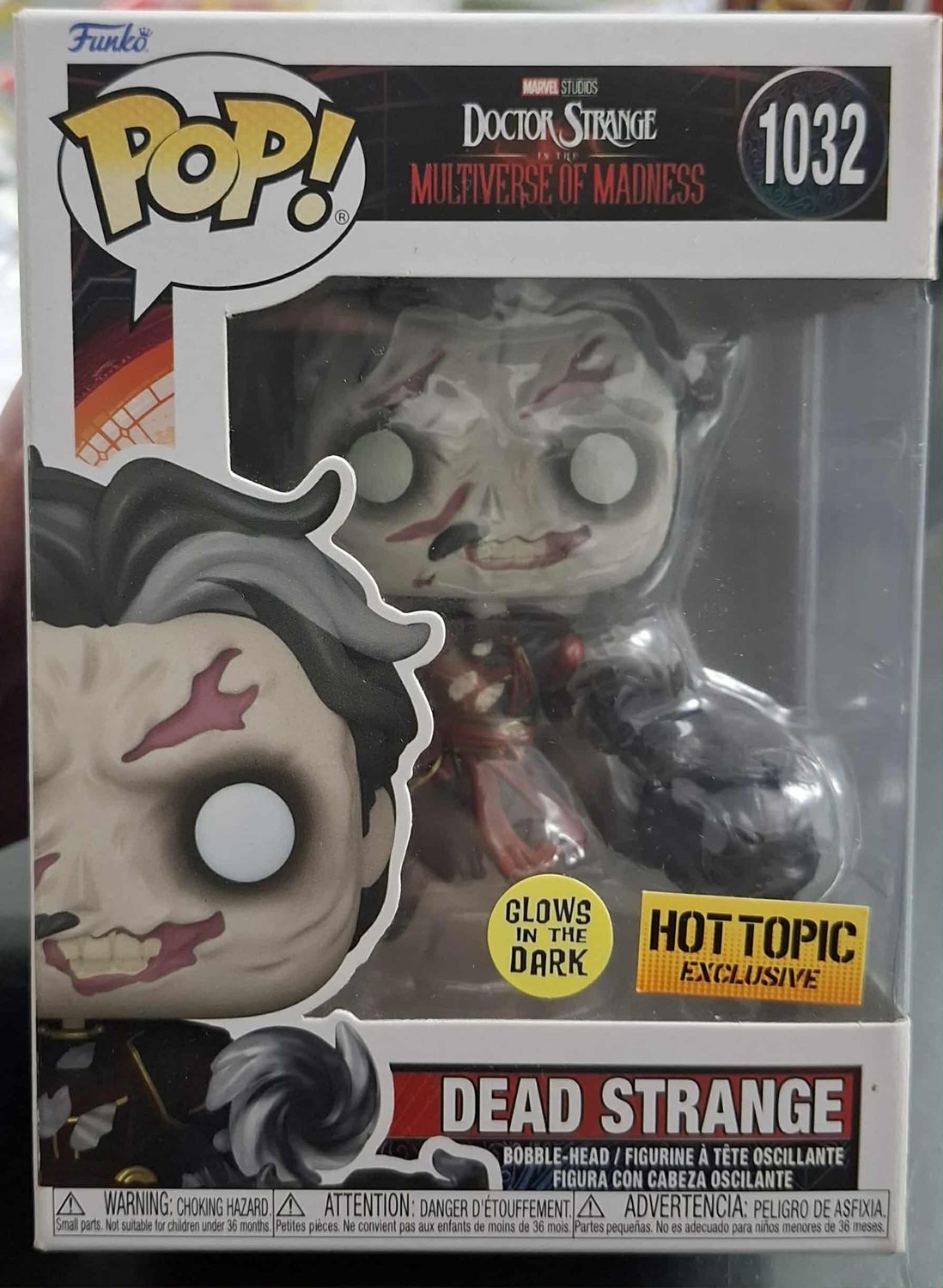 SHX Dead Strange Figura Funko Pop Doctor Strange Figura Hot Topic Glows in the Dark