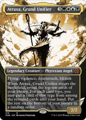 SJ Atraxa, Grand Unifier (Showcase) - Phyrexia: All Will Be One (ONE) Phyrexia: All Will Be One Foil