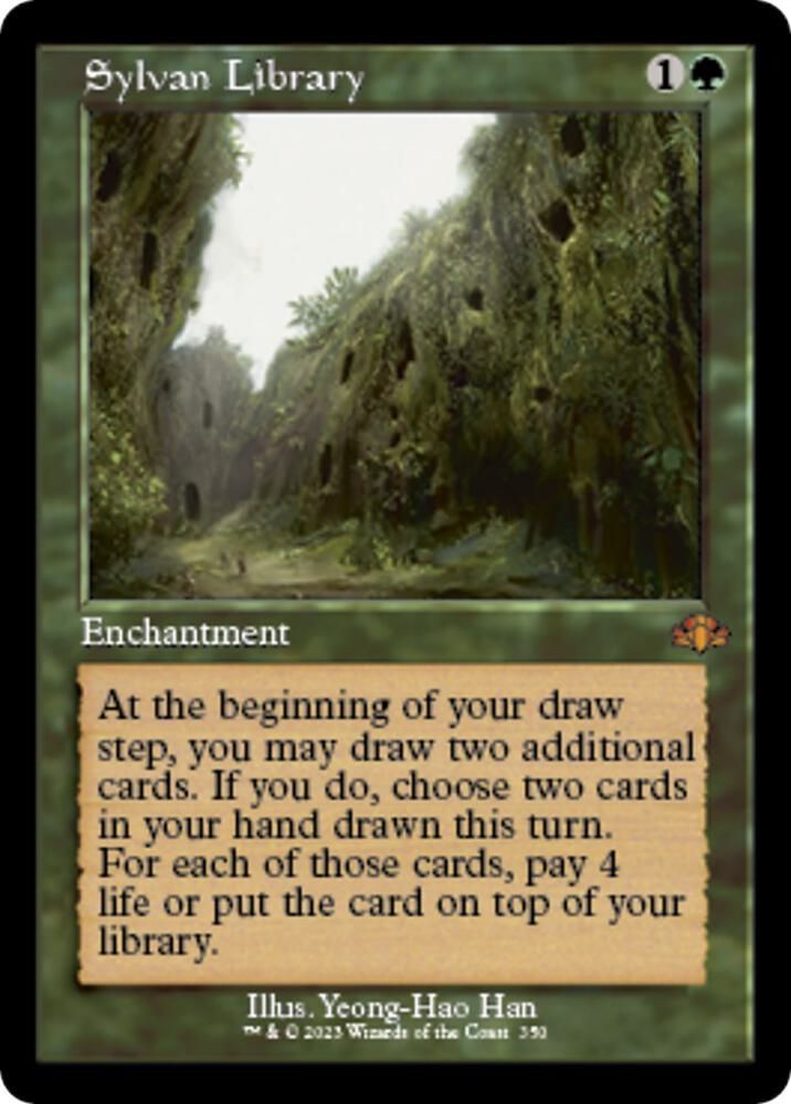 SJ Sylvan Library (Retro Frame) - Dominaria Remastered (DMR) Dominaria Remastered