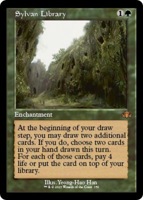 SJ Sylvan Library (Retro Frame) - Dominaria Remastered (DMR) Dominaria Remastered