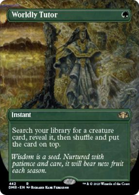SJ Worldly Tutor (Borderless) - Dominaria Remastered (DMR) Dominaria Remastered