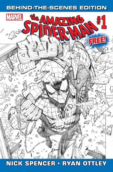 SHX The Amazing Spider Man Comic Issue 1 Behind the Scenes Edition Sketch