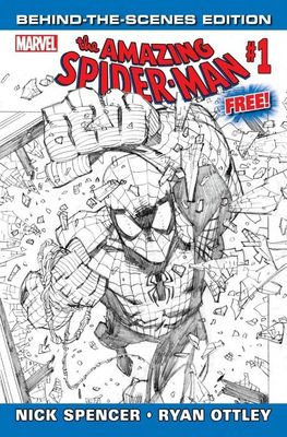 SHX The Amazing Spider Man Comic Issue 1 Behind the Scenes Edition Sketch