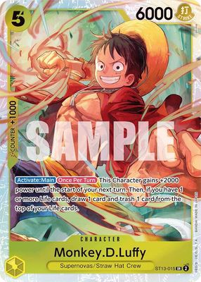 SJ500 Monkey.D.Luffy (015) - Ultra Deck: The Three Brothers (ST-13) Ultra Deck: The Three Brothers Foil