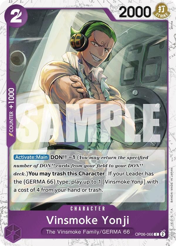Vinsmoke Yonji (OP06-066) (Jolly Roger Foil) - Premium Booster -The Best- (PRB-01) Premium Booster -The Best-