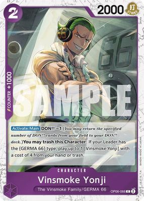 Vinsmoke Yonji (OP06-066) (Jolly Roger Foil) - Premium Booster -The Best- (PRB-01) Premium Booster -The Best-