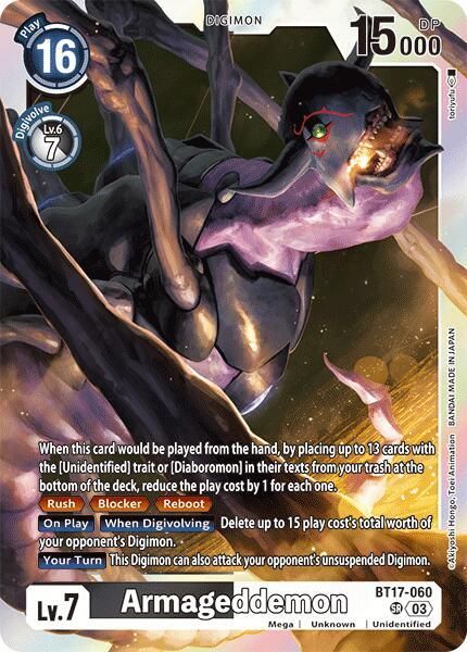 SJ-1k Armageddemon - Secret Crisis (BT17) Secret Crisis Foil