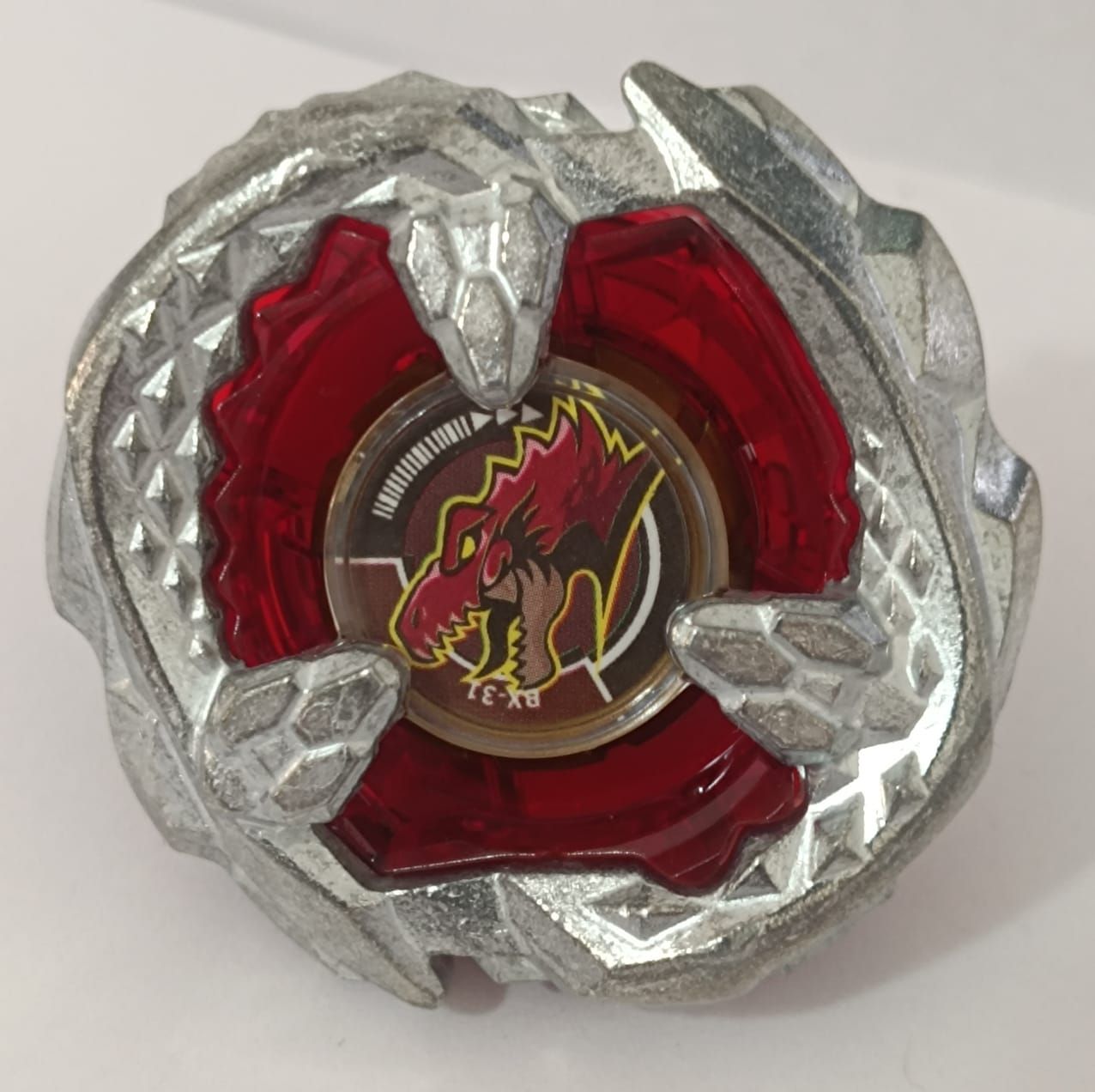 SHB-4k Beyblade rojo 1 X Tyranno Beat Tipo Ataque Agresivo y Rapido, Ratchet 4-70 , Quadra