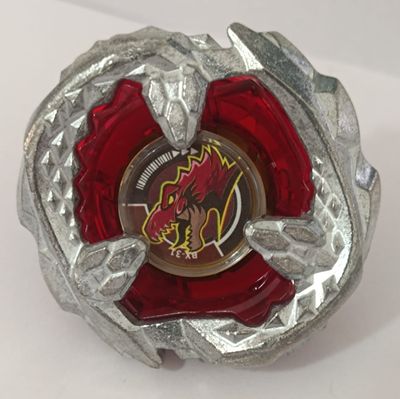 SHB-4k Beyblade rojo 1 X Tyranno Beat Tipo Ataque Agresivo y Rapido, Ratchet 4-70 , Quadra