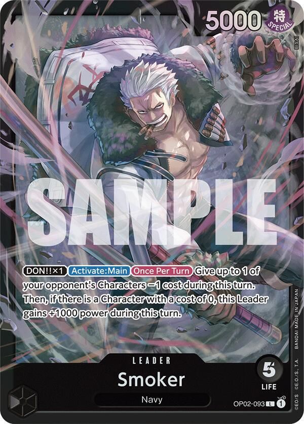 SJ2k Smoker (OP02-093) - Starter Deck 19: BLACK Smoker (ST-19) Starter Deck 19: BLACK Smoker Foil