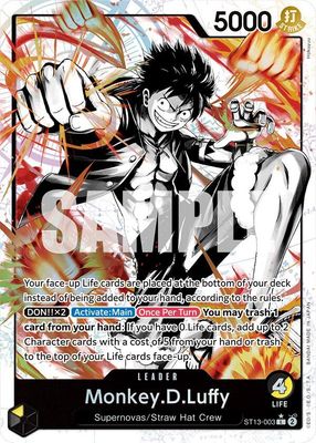 SJ2k Monkey.D.Luffy (003) (Parallel) - Ultra Deck: The Three Brothers (ST-13) Ultra Deck: The Three Brothers Foil
