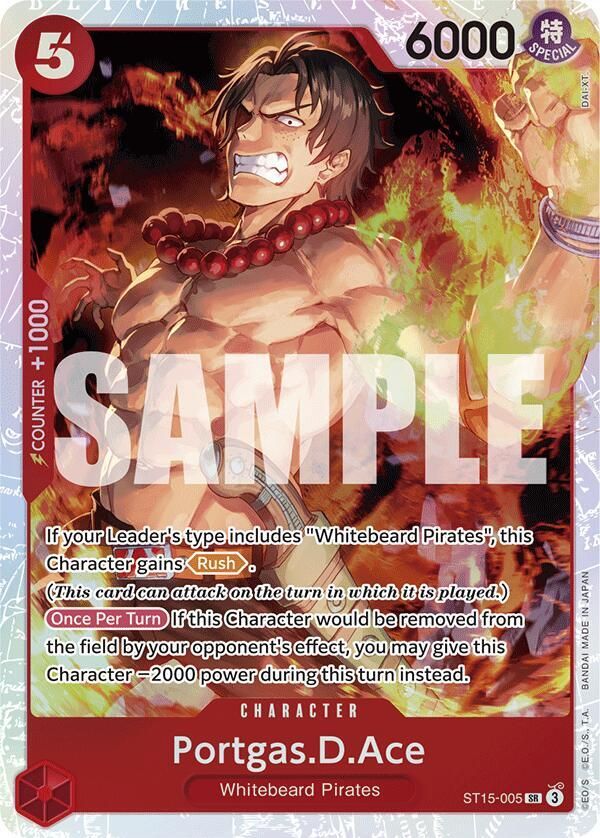 SJ1k Portgas.D.Ace - Starter Deck 15: RED Edward.Newgate (ST-15) Starter Deck 15: RED Edward.Newgate Foil