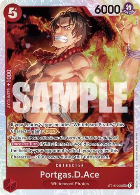 SJ1k Portgas.D.Ace - Starter Deck 15: RED Edward.Newgate (ST-15) Starter Deck 15: RED Edward.Newgate Foil