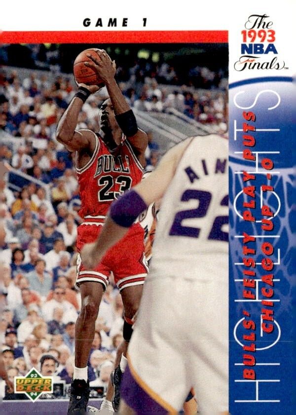 SJ-500 Bulls Feisty Play Puts Chicago Up 1 - 0 Upper Deck 94 Michael Jordan