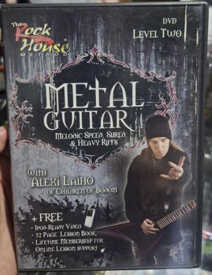 BA35-500 Metal Guitar DVD Level Two Rock House Methr Alexi Laiho Children of Bodom Usado Completo