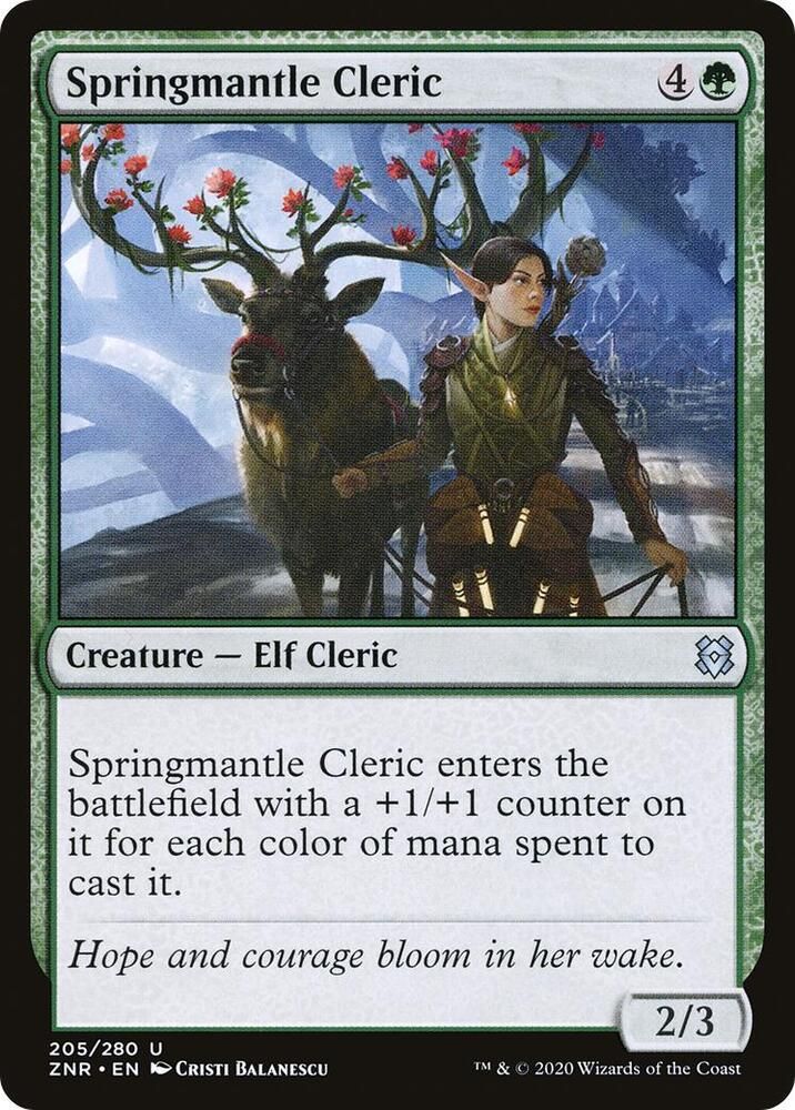 Springmantle Cleric - Zendikar Rising (ZNR) Zendikar Rising Foil