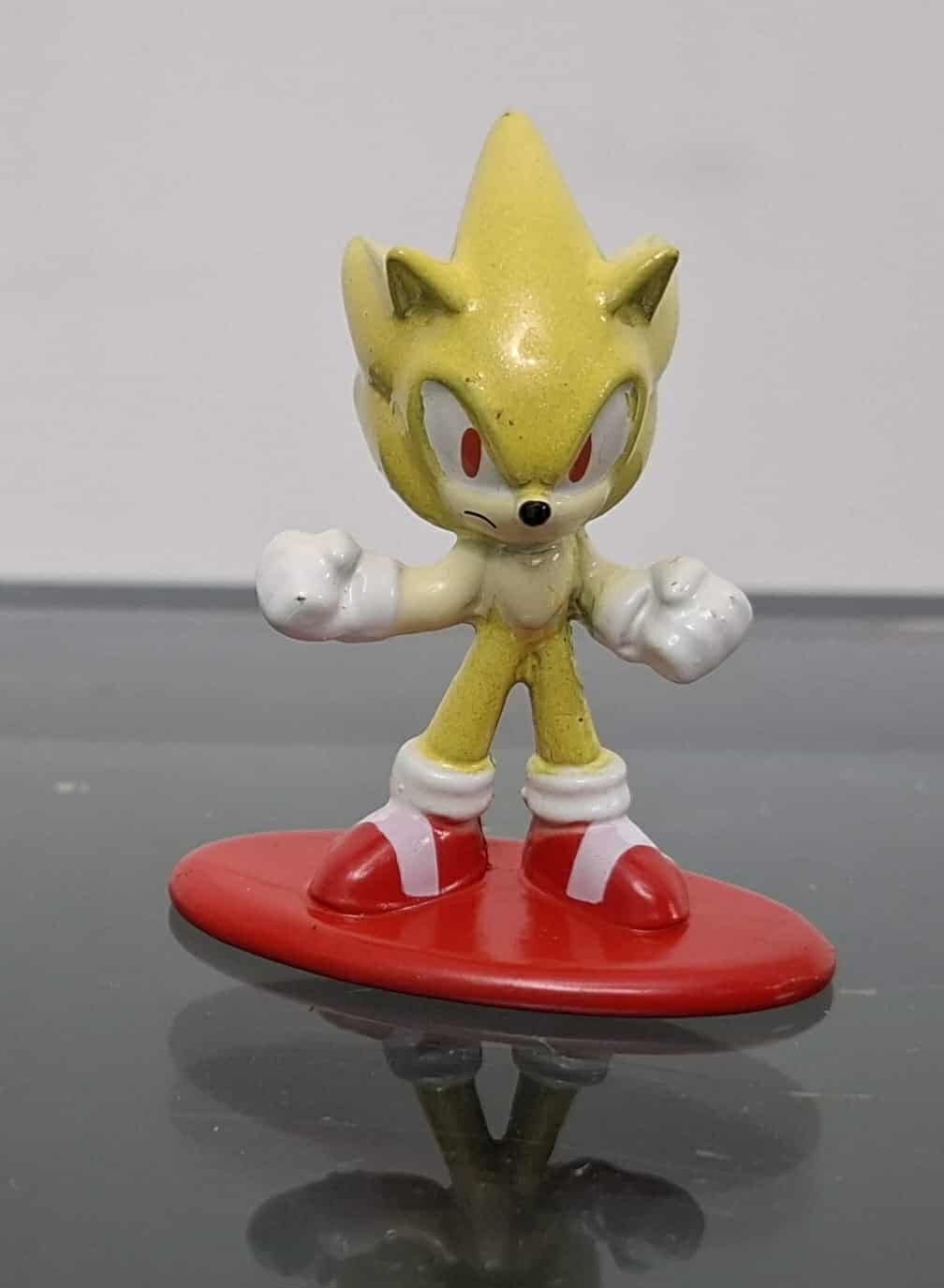 SHX Super Sonic Figura Nano Metalfigs Jada Toys Sonic Figura The Hedgehog Figura de Metal