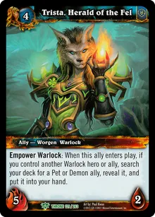 Trista Herald of the Fel World of Warcraft Card