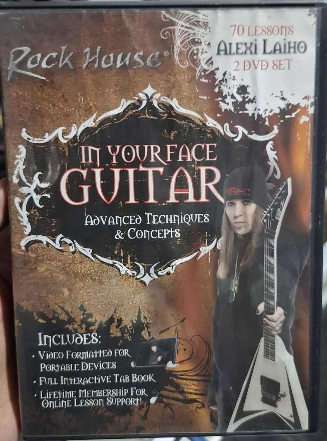 BA35 In Your Face Guitar DVD Set 2 Discos Rock House Usado Completo