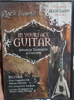 BA35 In Your Face Guitar DVD Set 2 Discos Rock House Usado Completo
