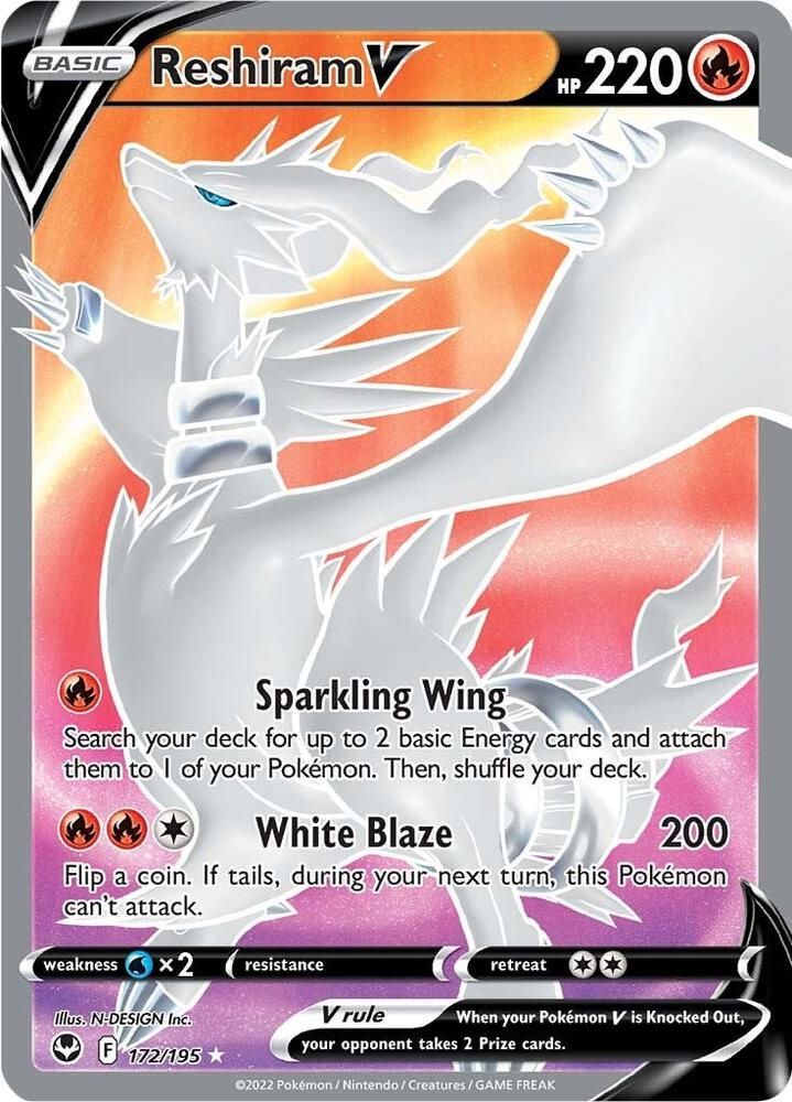 SJ Reshiram V (Full Art) - SWSH12: Silver Tempest (SWSH12) SWSH12: Silver Tempest