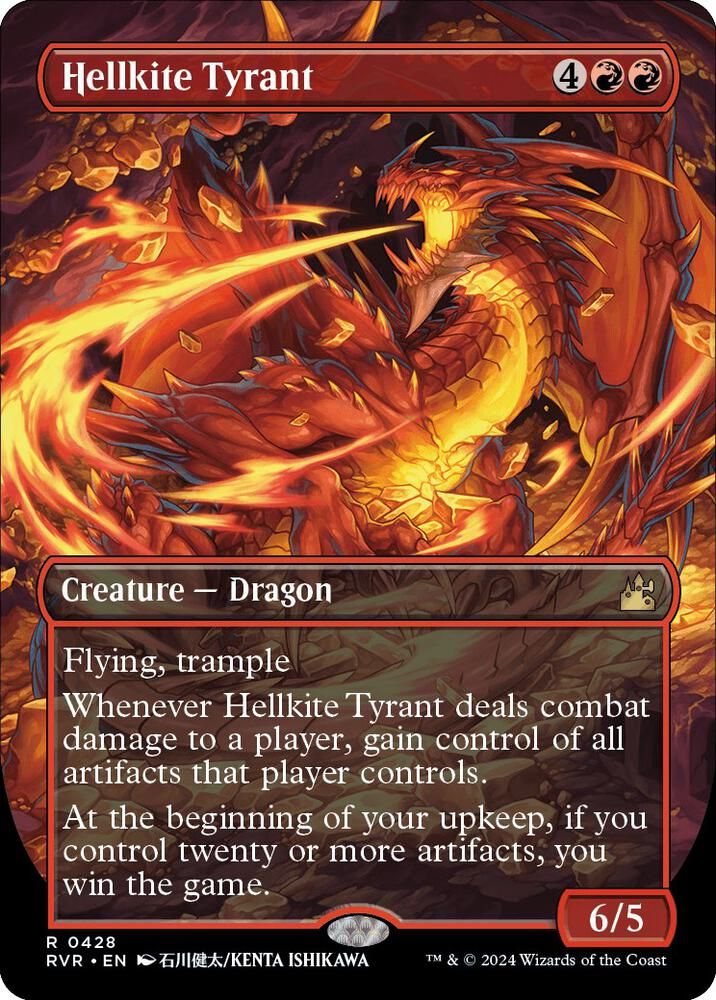 SJ Hellkite Tyrant (Anime Borderless) - Ravnica Remastered (RVR) Ravnica Remastered