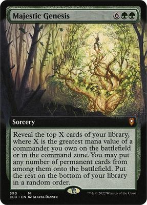 SJ Majestic Genesis (Extended Art) - Commander Legends: Battle for Baldur&#39;s Gate (CLB) Commander Legends: Battle for Baldur&#39;s Gate Foil