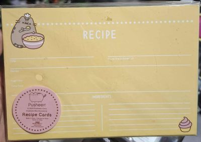 BA35 Pusheen Recipe Cards Nuevo Sellado Tarjeta para Recetas de Cocina