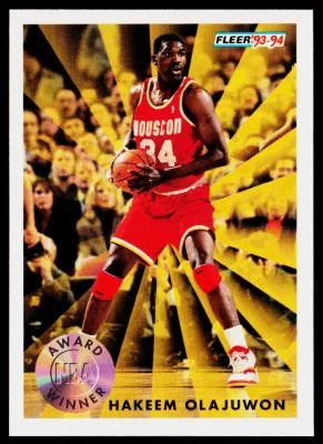 SJ Hakeem Olajuwon 1993-94 Fleer #230 Houston Rockets 230