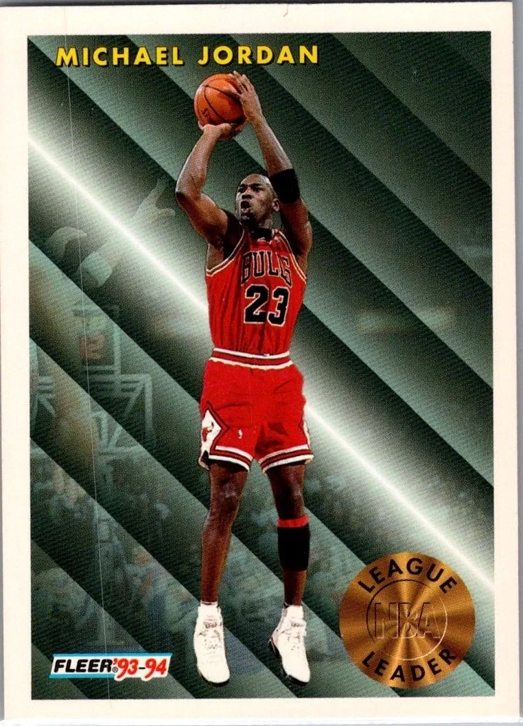 SJ 1993-94 Fleer League Leaders Michael Jordan 224 Chicago Bulls