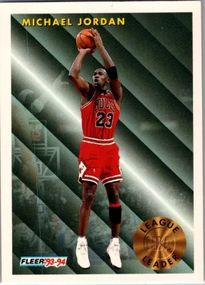 SJ 1993-94 Fleer League Leaders Michael Jordan 224 Chicago Bulls